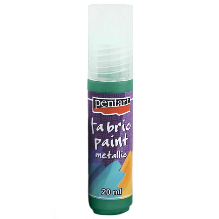 Краски для текстиля "Pentart Fabric paint metallic", 20 мл, бирюзово-зеленый от компании «Офистон маркет» - фото 1