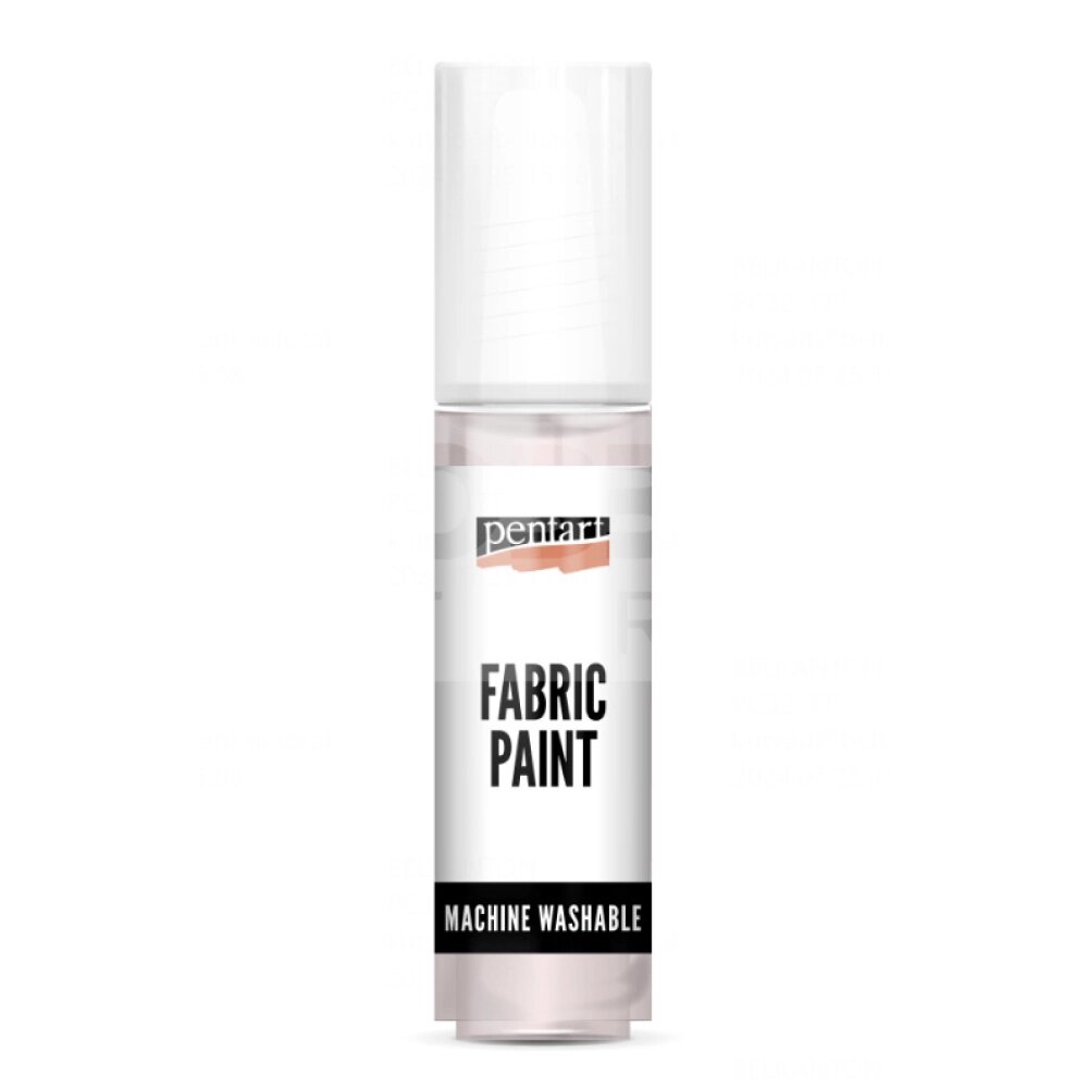 Краски для текстиля "Pentart Fabric paint metallic", жемчужно-белый, банка от компании «Офистон маркет» - фото 1