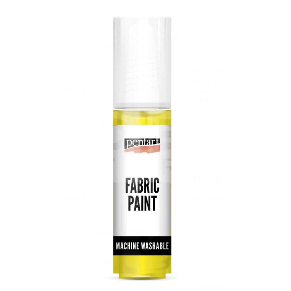 Краски для текстиля "Pentart Fabric paint", желтый, банка от компании «Офистон маркет» - фото 1