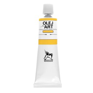 Краски масляные Renesans "Oils for art", 10 желтый кадмий средний, 60 мл, туба