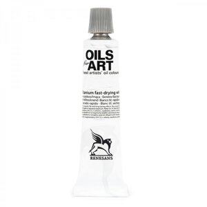 Краски масляные Renesans "Oils for art", 51 белила супер титановые, 20 мл, туба