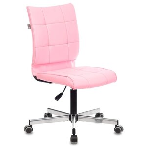 Кресло для персонала Бюрократ "CH-330M", эко. кожа, металл, светло-розовый Diamond 357