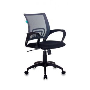 Кресло для персонала Бюрократ "CH-695N/BLACK", ткань, пластик, серый