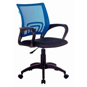 Кресло для персонала Бюрократ "CH-695NLT", ткань, пластик, синий, черный