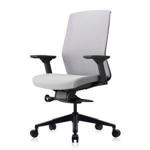 Кресло для руководителя Bestuhl "J1", сетка, ткань, пластик, серый