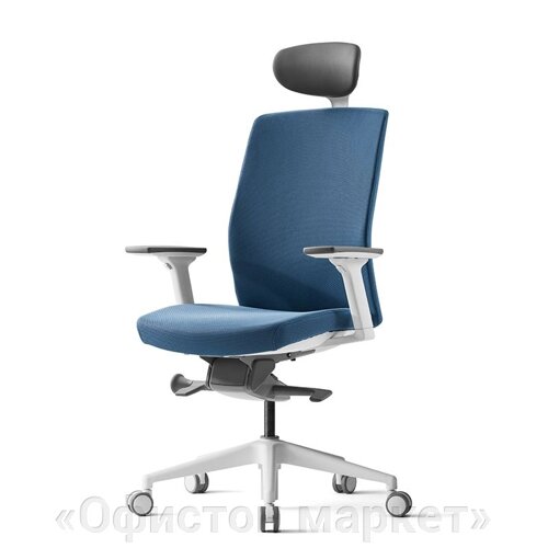 Кресло для руководителя BESTUHL "J2", ткань, пластик, голубой