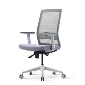 Кресло для руководителя BESTUHL "S30", сетка, ткань, пластик, серый, черный