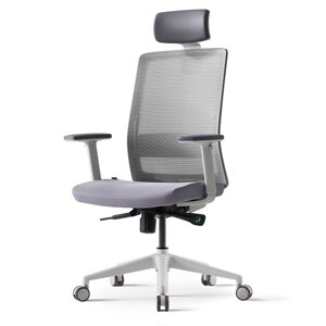 Кресло для руководителя BESTUHL "S30", сетка, ткань, пластик, серый