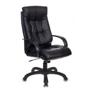 Кресло для руководителя "Бюрократ CH-824B", кожзам, пластик, черный