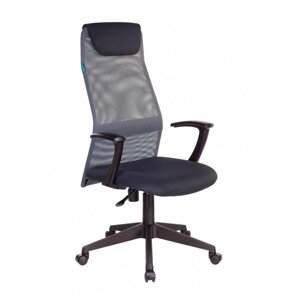 Кресло для руководителя "Бюрократ KB-8/DG", ткань, пластик, серый