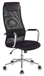 Кресло для руководителя "Бюрократ KB-9/DG", ткань, металл, черный