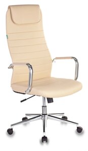 Кресло для руководителя "Бюрократ KB-9/ECO", кожзам, металл, бежевый