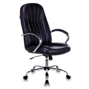 Кресло для руководителя Бюрократ T-898SL черный Leather Venge Black, эко. кожа, металл