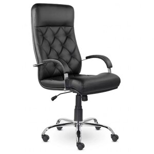Кресло для руководителя Верона К-10 В хром "Z-11", кожзам, металл, черный