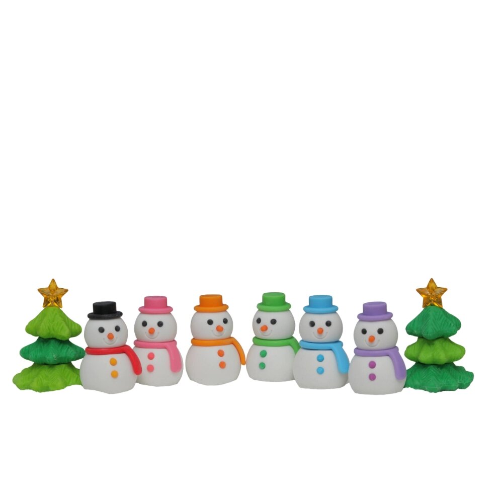 Ластик "IWAKO Snowman & Tree", 1 шт, ассорти от компании «Офистон маркет» - фото 1