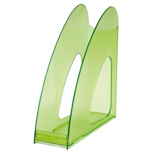 Лоток для бумаги вертикальный "Twin", прозрачный зеленый