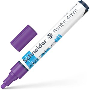 Маркер акриловый "Schneider Paint-It 320", фиолетовый