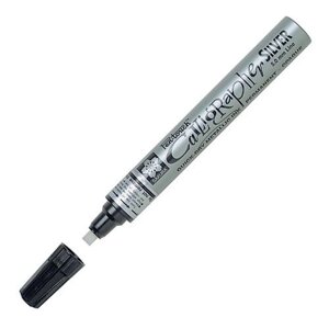 Маркер для каллиграфии "Pen-Touch Calligrapher", 5.0 мм, серебряный