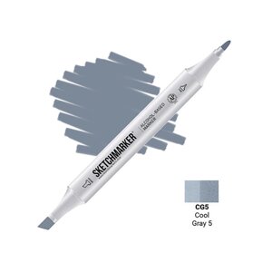 Маркер перманентный двусторонний "Sketchmarker", CG5 серый холодный №5