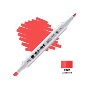 Маркер перманентный двусторонний "Sketchmarker", R122 киноварь