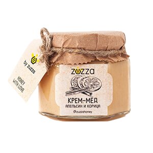 Мед-крем "Zuzza", апельсин, корица, 150 г