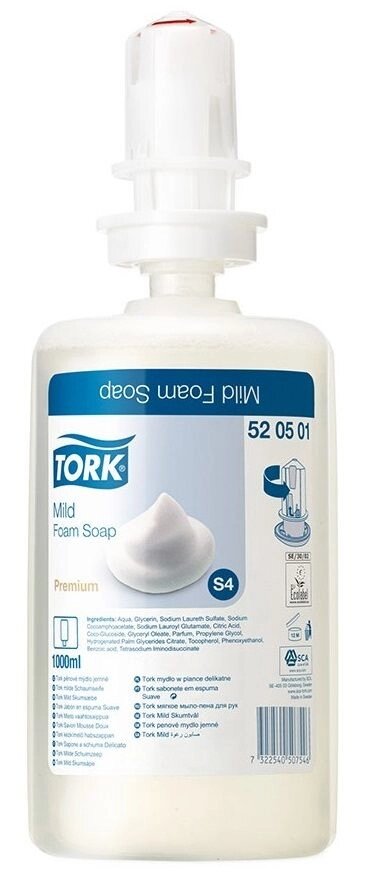 Мыло-пена TORK Premium S4, 1 л., мягкое от компании «Офистон маркет» - фото 1