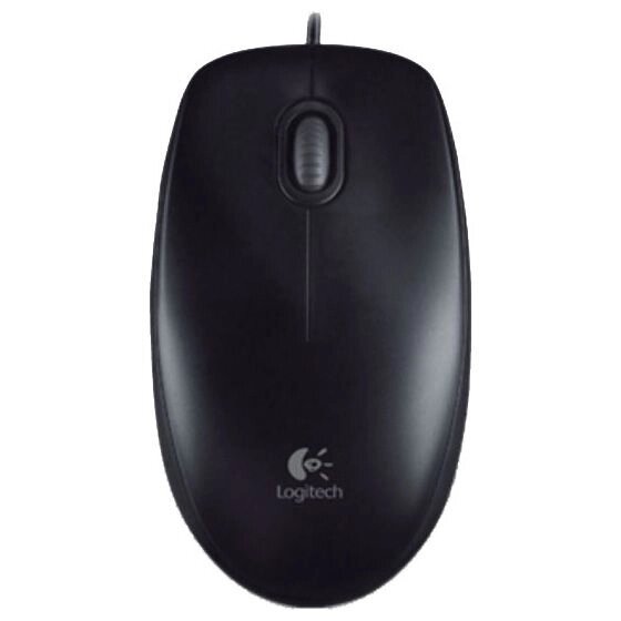 Мышь Logitech "Mouse B100", проводная, 800 dpi, 3 кнопки, черный от компании «Офистон маркет» - фото 1