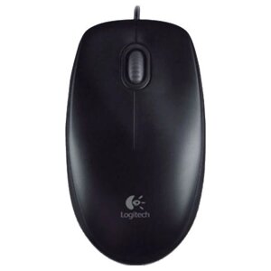 Мышь Logitech "Mouse B100", проводная, 800 dpi, 3 кнопки, черный