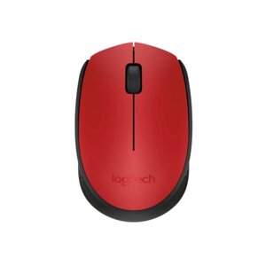 Мышь Logitech "Mouse M171", беспроводная, 1000 dpi, 3 кнопки, красный