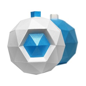 Набор для 3D моделирования "Шары новогодние", белый, голубой