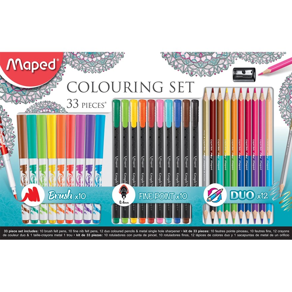 Набор для рисования Maped "Graph Pep's Coloring Set", 33 предмета от компании «Офистон маркет» - фото 1