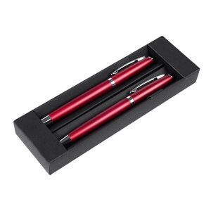 Набор ручек "Alphabet"ручка шариковая автоматическая и роллер, красный