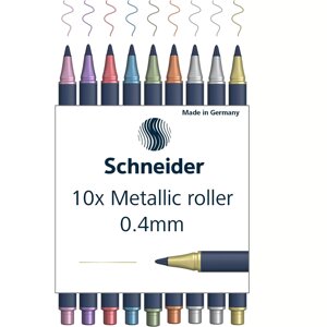 Набор ручек роллеров Schneider "Paint-It 050", 10 шт, ассорти металлик