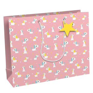 Пакет бумажный подарочный "Excellia. Unicorn", 37.3x11.8x27.5 см