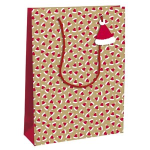 Пакет бумажный подарочный "Gingerbread", 26.5x14x33 см, разноцветный