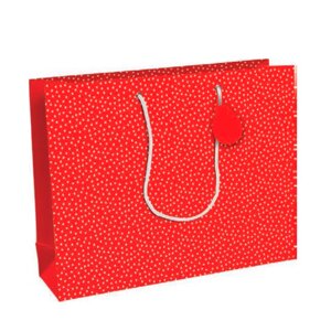 Пакет бумажный подарочный "Romance", 37.3x11.8x27.5 см, красный