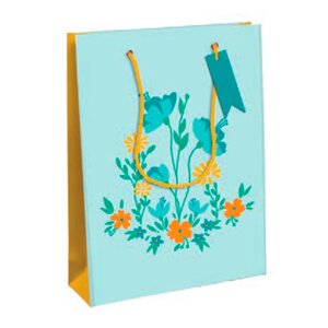 Пакет бумажный подарочный "Rosalie", 26.5x14x33 см, разноцветный
