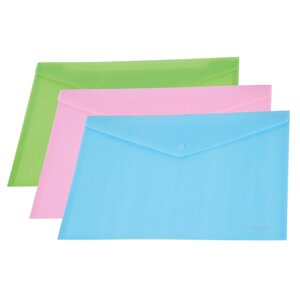 Папка-конверт на кнопке Panta Plast "C4535", А4, пастельный розовый