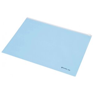 Папка-конверт на молнии Panta Plast "C4604", А4, пастельный голубой