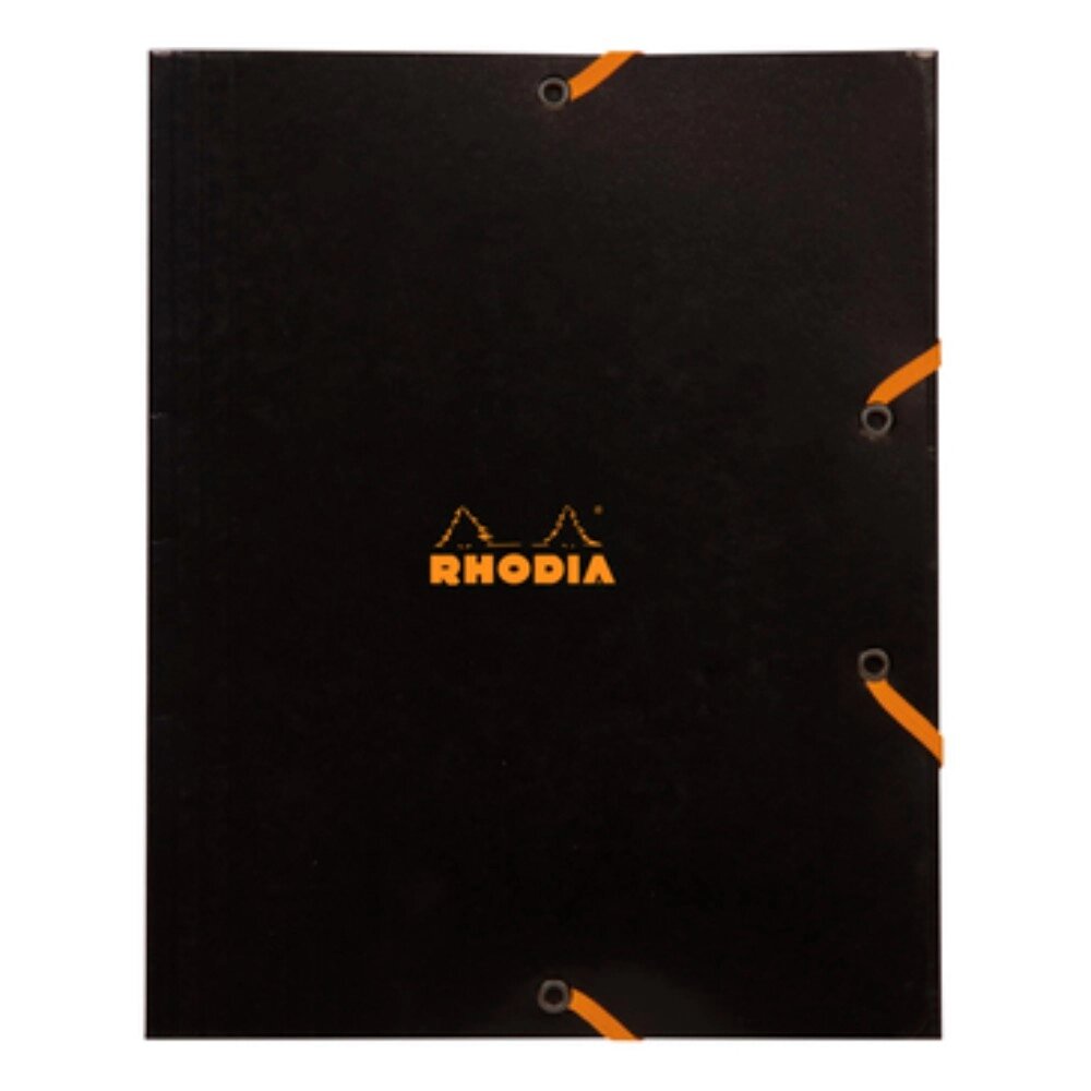 Папка на резинках "Rhodia", A5, 40 мм, картон, черный от компании «Офистон маркет» - фото 1