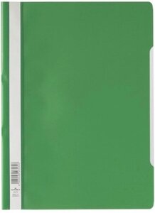 Папка-скоросшиватель с прозрачной обложкой "Durable", A4, зеленый