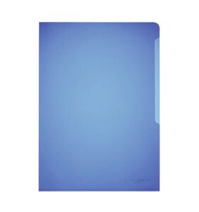 Папка-уголок "Durable", A4, 120 мк, пластик, синий