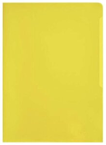 Папка-уголок "Durable", A4, 120 мк, пластик, желтый