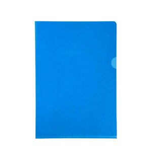 Папка-уголок "Exacompta", А4, 130 мк, ПВХ, прозрачный, синий
