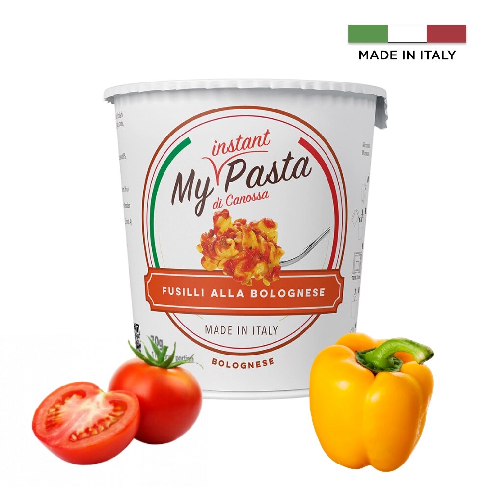 Паста фузилли "My instant pasta" болоньезе, 70 г от компании «Офистон маркет» - фото 1