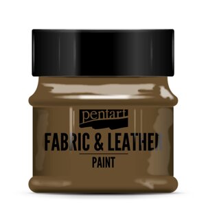 Краска для текстиля "Pentart Fabric & Leather paint", 50 мл, темно-коричневый в Минске от компании «Офистон маркет»