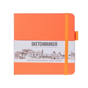 Скетчбук "Sketchmarker", 12x12 см, 140 г/м2, 80 листов, неоновый коралл в Минске от компании «Офистон маркет»