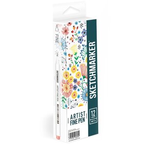 Ручки капиллярные "Sketchmarker. Basic 1", 12 шт. в Минске от компании «Офистон маркет»