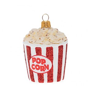 Украшение елочное "Popcorn", 6 см, стекло, красный, белый в Минске от компании «Офистон маркет»