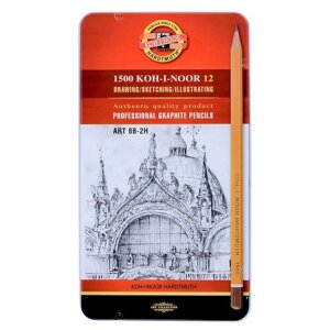 Набор карандашей чернографитных "Koh-I-Noor 1500 Art", 2Н-8В, 12 шт. в Минске от компании «Офистон маркет»